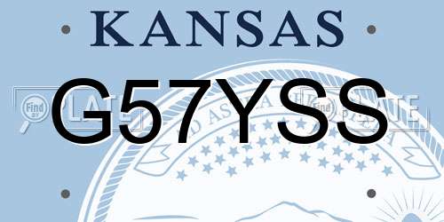 G57YSS Kansas License Plate