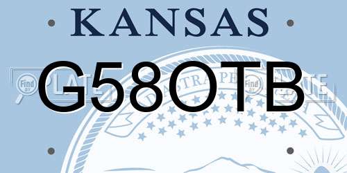 G58OTB Kansas License Plate