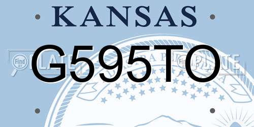 G595TO Kansas License Plate