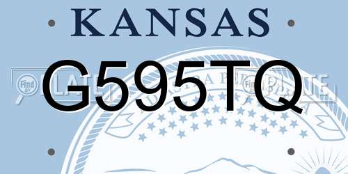 G595TQ Kansas License Plate