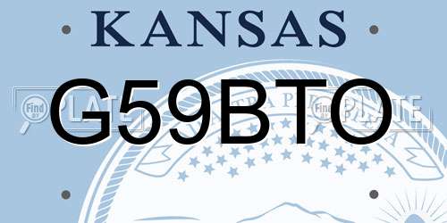 G59BTO Kansas License Plate