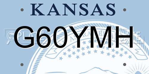 G60YMH Kansas License Plate