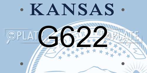 G622 Kansas License Plate