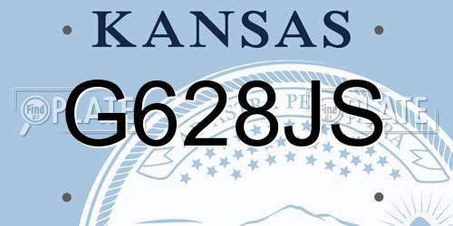 G628JS Kansas License Plate