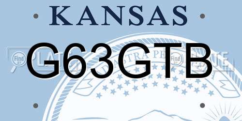 G63GTB Kansas License Plate