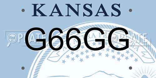 G66GG Kansas License Plate