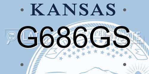 G686GS Kansas License Plate