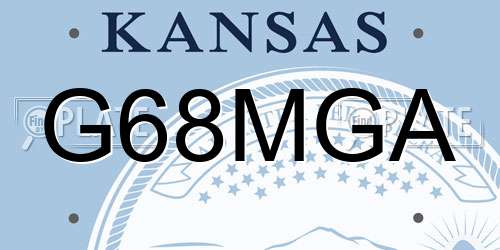 G68MGA Kansas License Plate