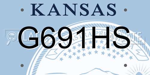 G691HS Kansas License Plate