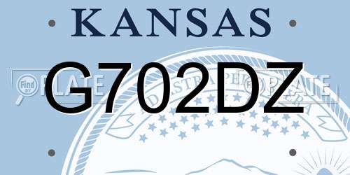 G702DZ Kansas License Plate