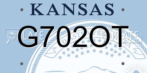G702OT Kansas License Plate