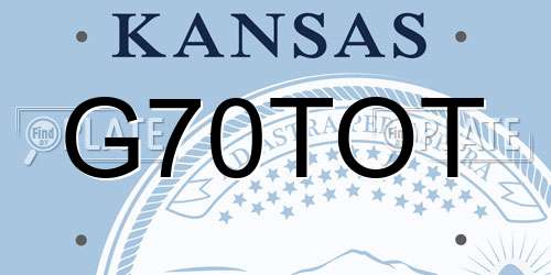 G70TOT Kansas License Plate