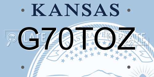 G70TOZ Kansas License Plate