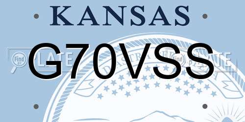 G70VSS Kansas License Plate