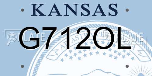 G712OL Kansas License Plate