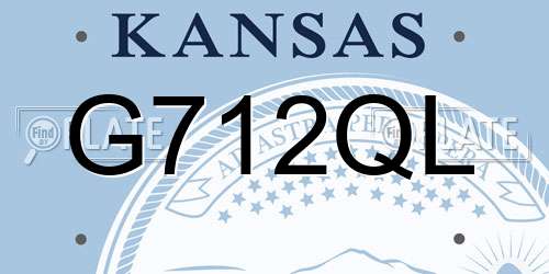 G712QL Kansas License Plate
