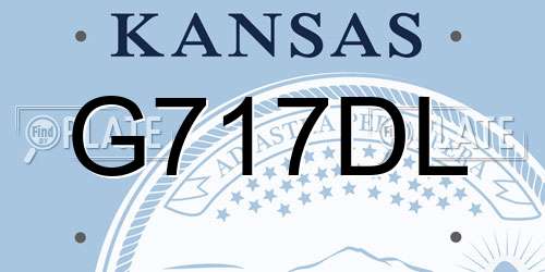 G717DL Kansas License Plate