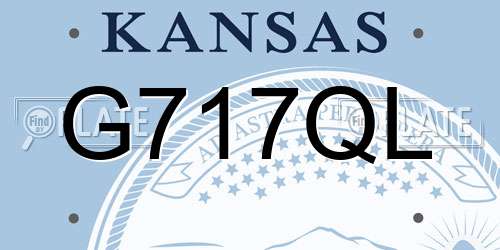 G717QL Kansas License Plate