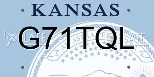 G71TQL Kansas License Plate