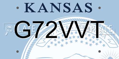 G72VVT Kansas License Plate