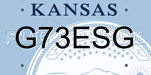 G73ESG Kansas License Plate