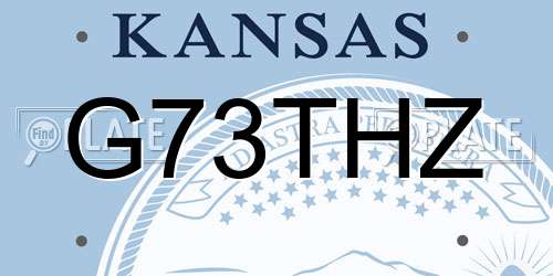 G73THZ Kansas License Plate