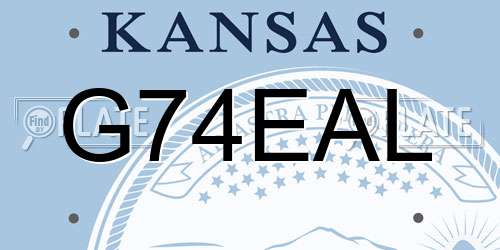G74EAL Kansas License Plate