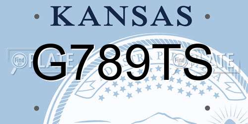 G789TS Kansas License Plate