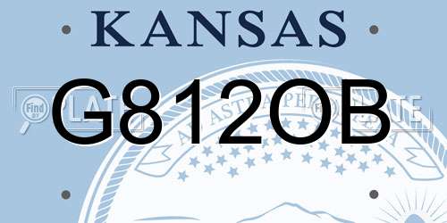 G812OB Kansas License Plate
