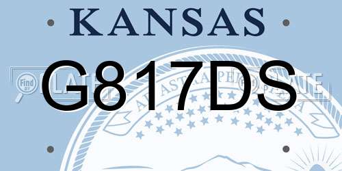 G817DS Kansas License Plate