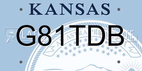 G81TDB Kansas License Plate