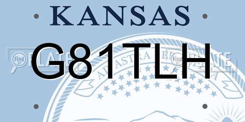 G81TLH Kansas License Plate