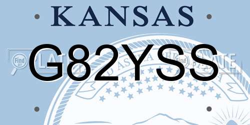 G82YSS Kansas License Plate