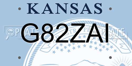 G82ZAI Kansas License Plate