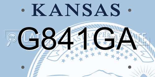 G841GA Kansas License Plate