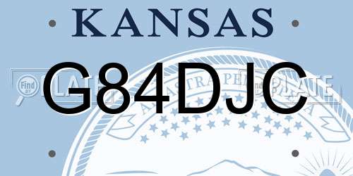 G84DJC Kansas License Plate