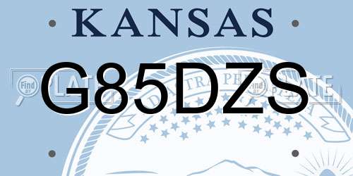 G85DZS Kansas License Plate