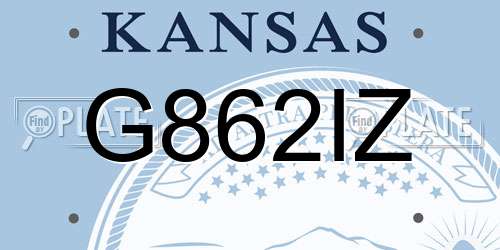 G862IZ Kansas License Plate