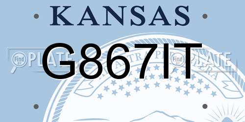G867IT Kansas License Plate
