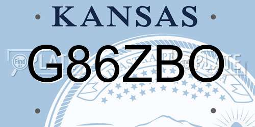 G86ZBO Kansas License Plate