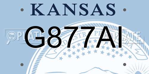 G877AI Kansas License Plate