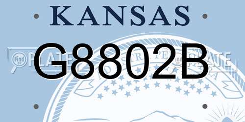 G8802B Kansas License Plate