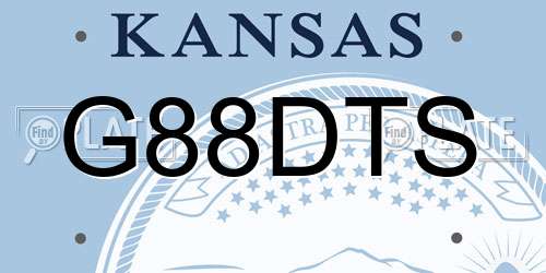 G88DTS Kansas License Plate