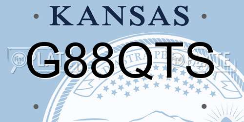 G88QTS Kansas License Plate