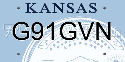 G91GVN Kansas License Plate