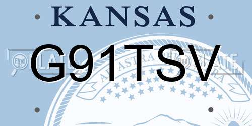 G91TSV Kansas License Plate