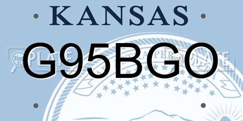 G95BGO Kansas License Plate