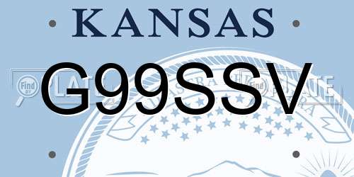 G99SSV Kansas License Plate