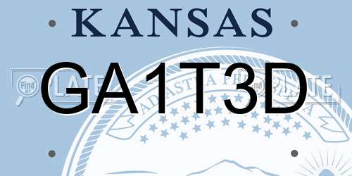 GA1T3D Kansas License Plate