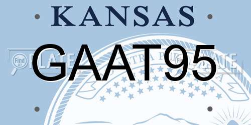 GAAT95 Kansas License Plate